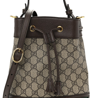 Gucci GG Supreme Monogram Web Small Ophidia Bucket Bag Brown 7 of 9