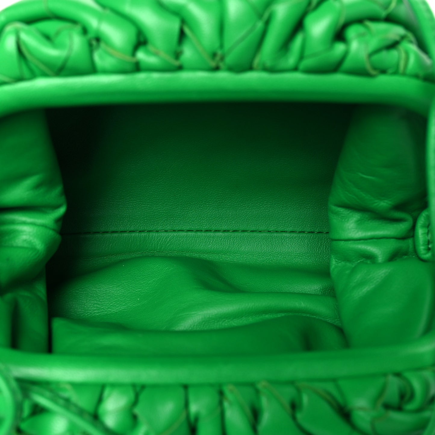 Nappa Intrecciato The Mini Pouch Clutch Parakeet