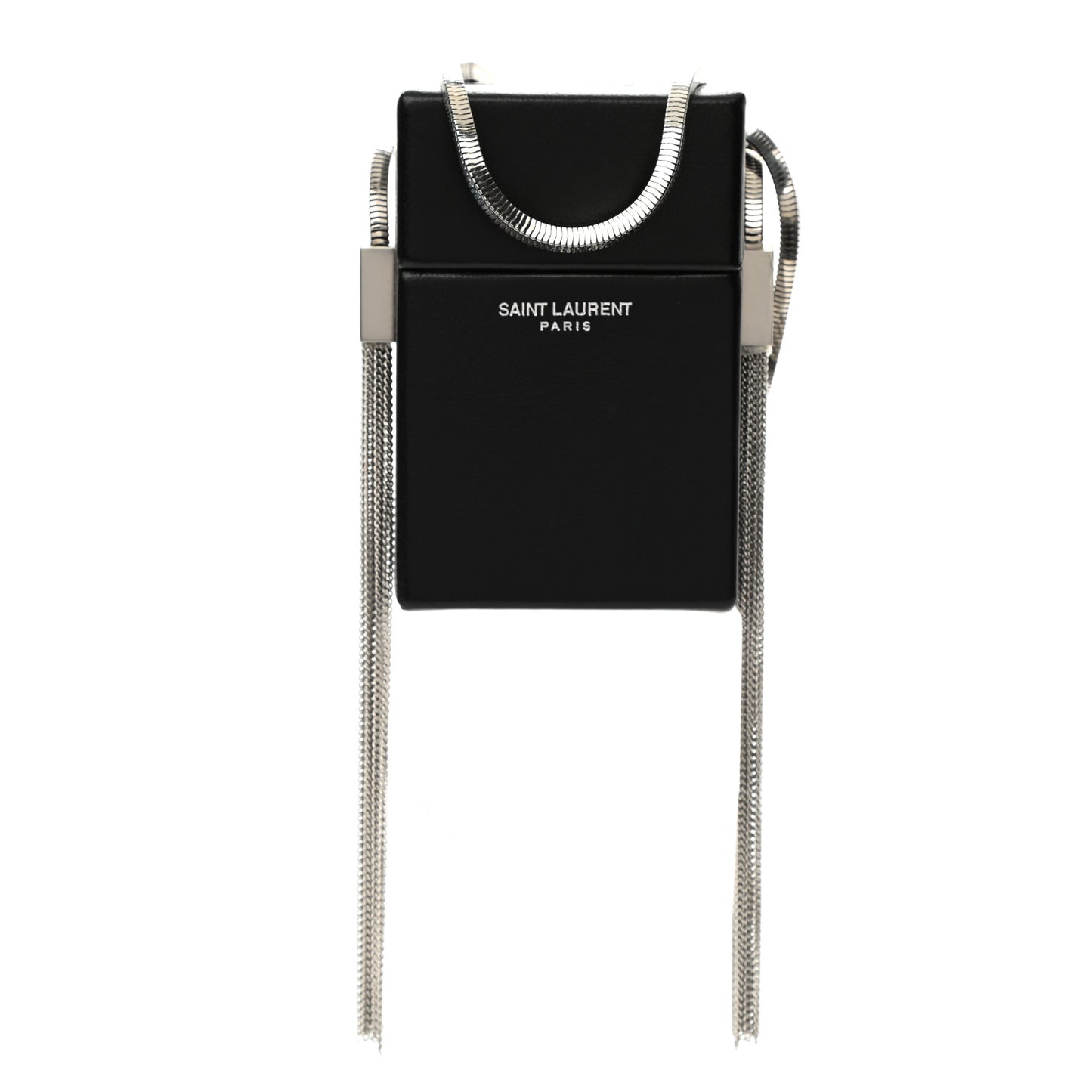 Lambskin Smoking Box Crossbody Black
