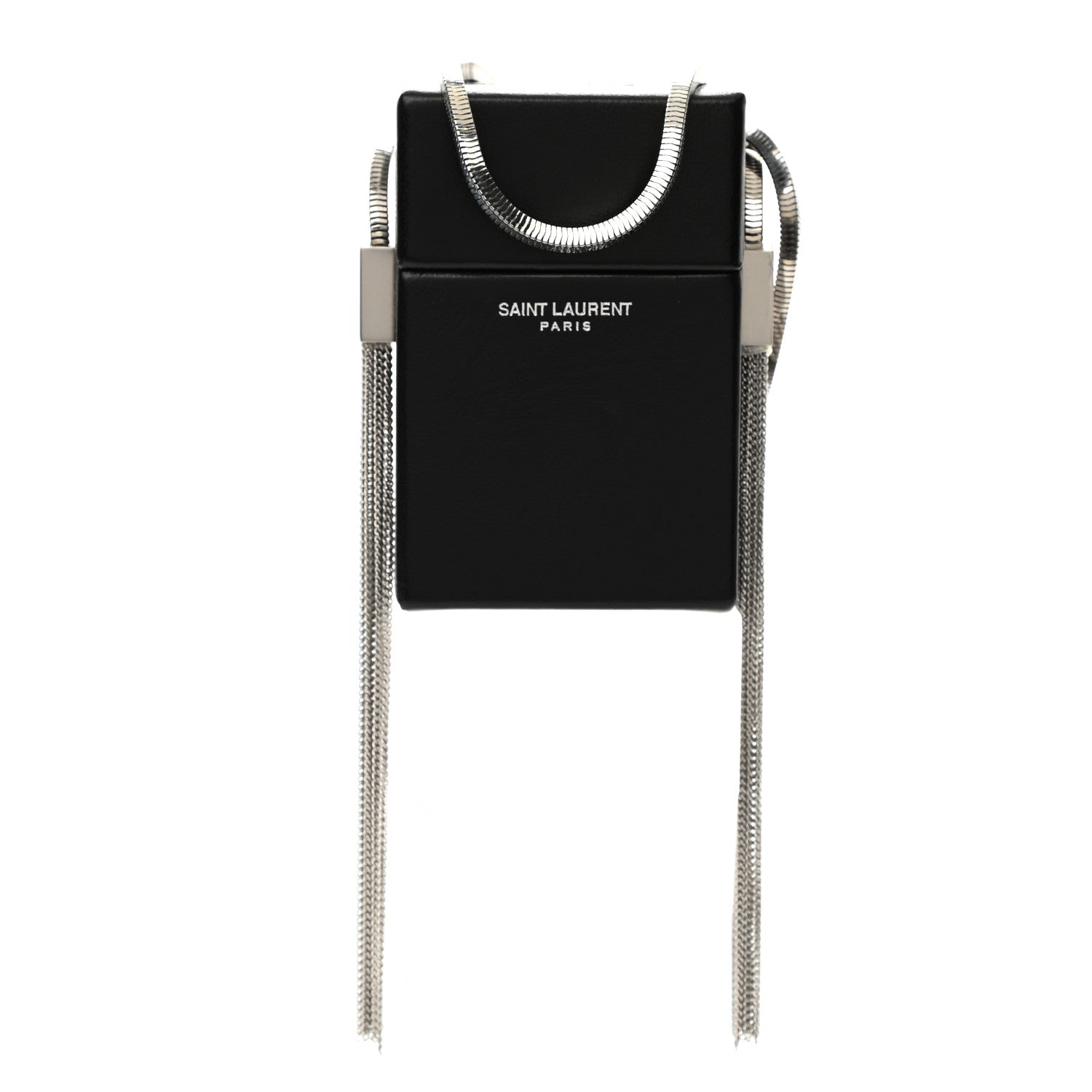 Saint Laurent Lambskin Smoking Box Crossbody Black 1 of 7