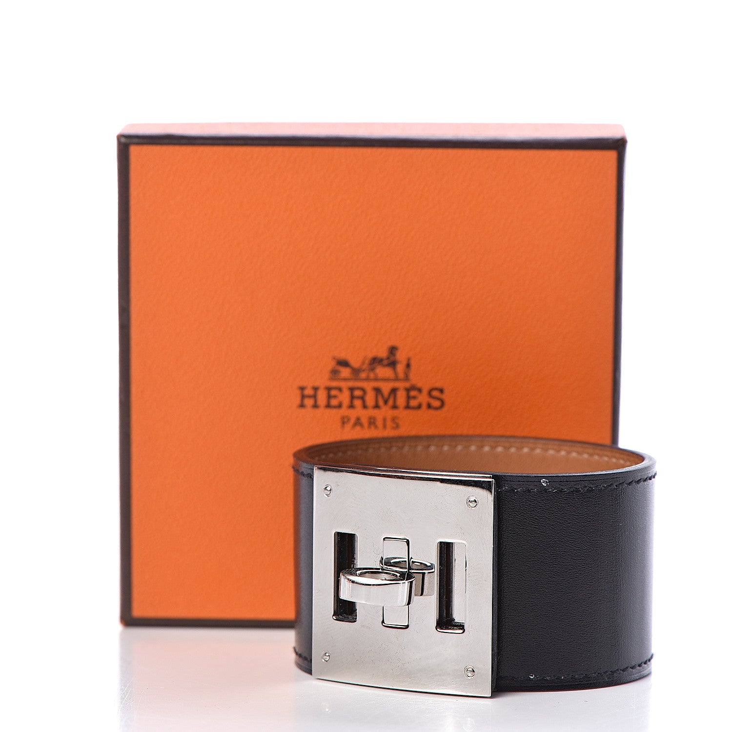 Hermes Box Kelly Dog Bracelet Black 6 of 6