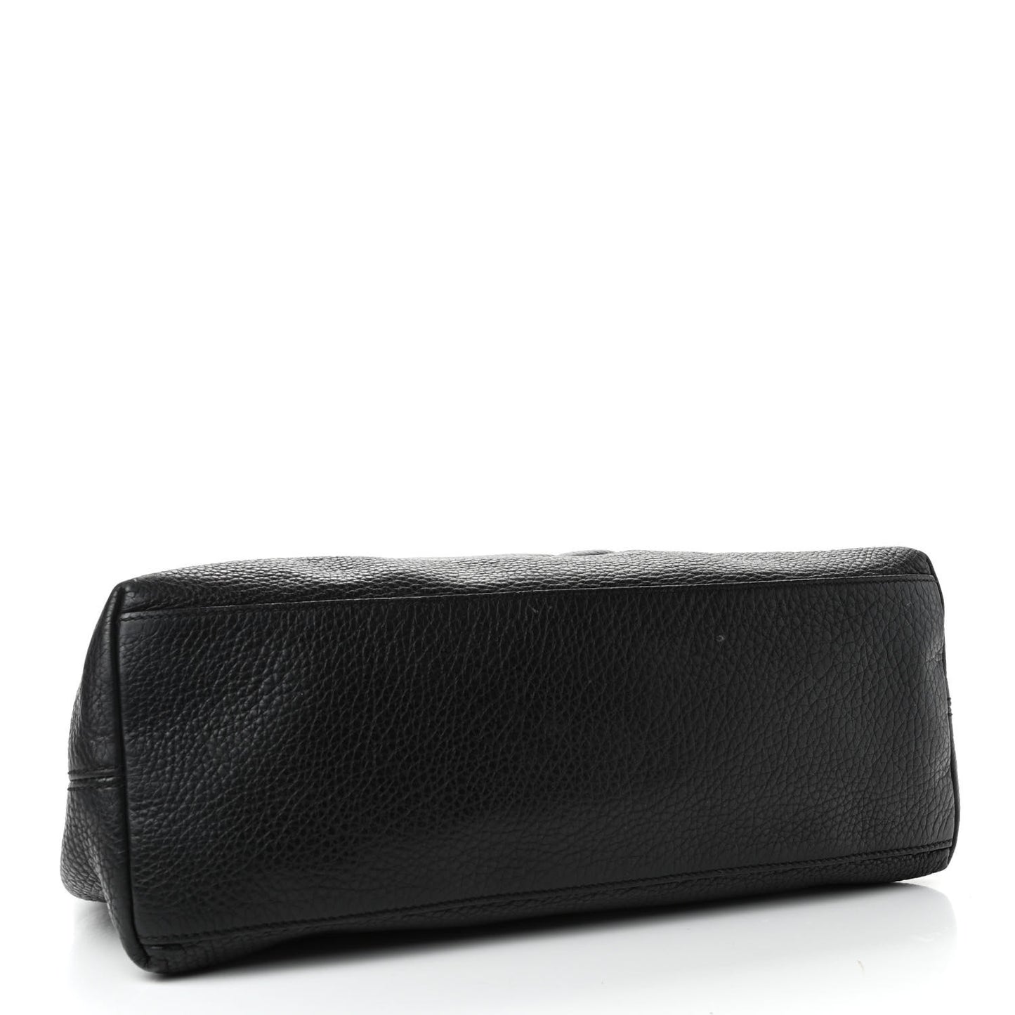 Pebbled Calfskin Medium Soho Chain Shoulder Bag Black