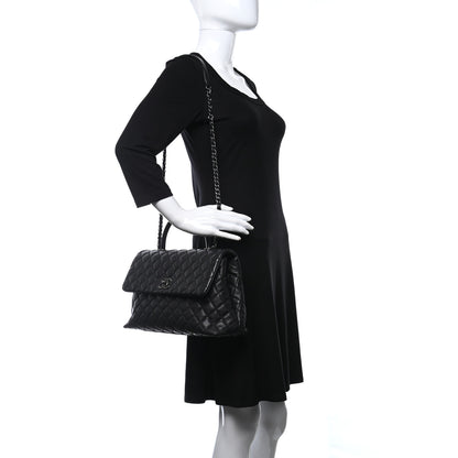 Chanel Caviar Quilted Medium Coco Handle Flap Black 2 of 11
