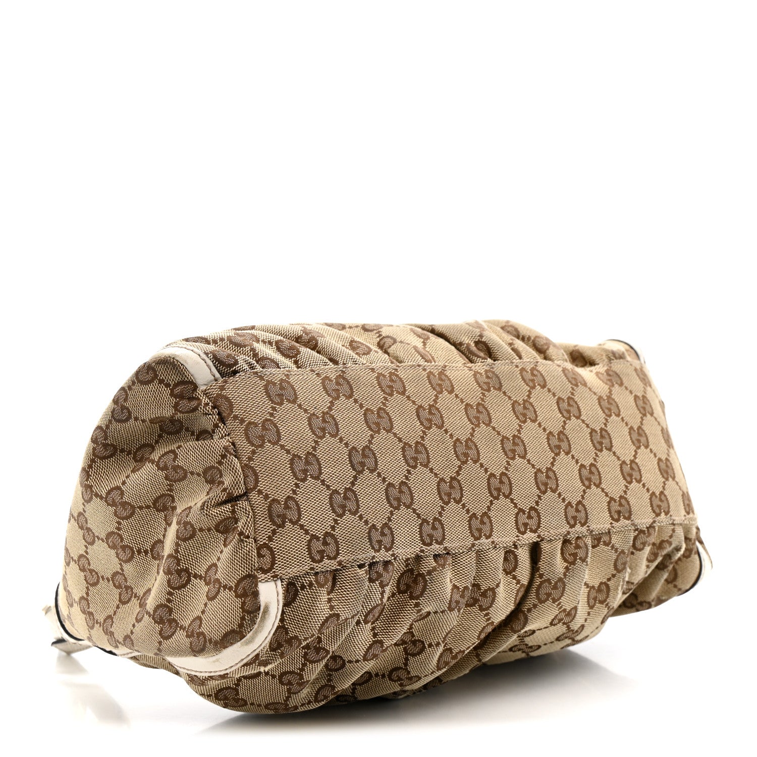 Gucci Monogram Medium D Gold Ring Hobo White 4 of 14