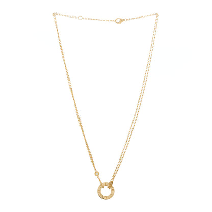 Cartier 18K Yellow Gold 2 Diamond LOVE Necklace 2 of 5