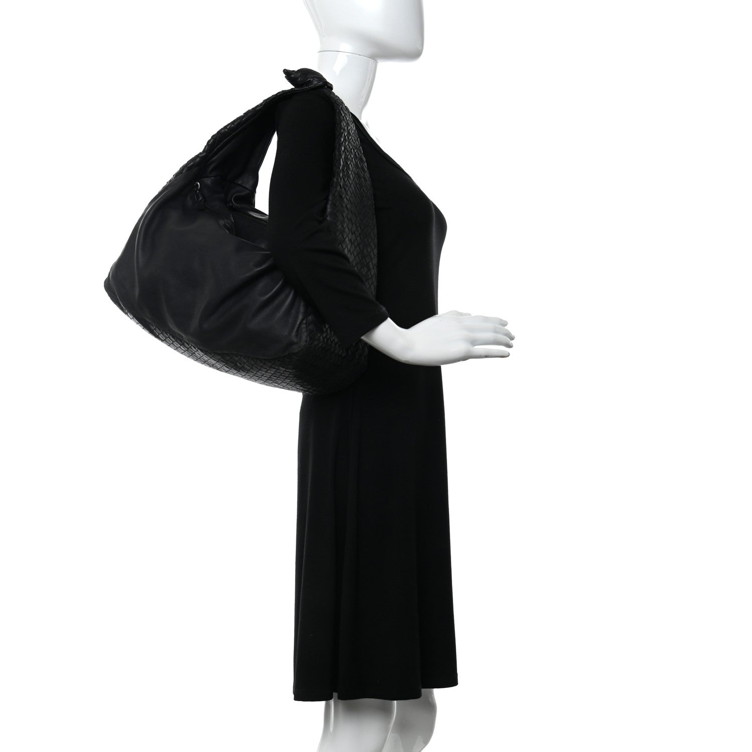 Bottega Veneta Nappa Intrecciato Large Knot Hobo Black 2 of 10
