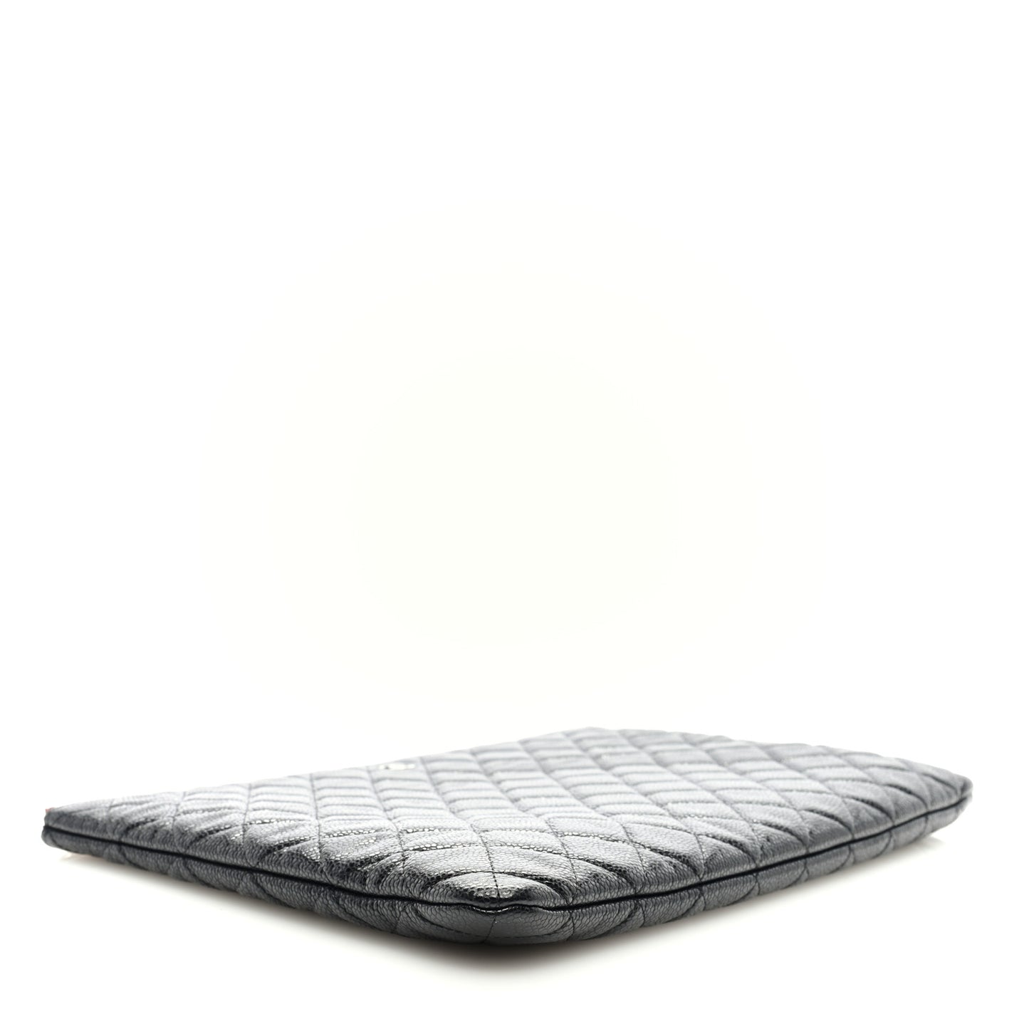 Caviar Quilted Large Cosmetic Case Black