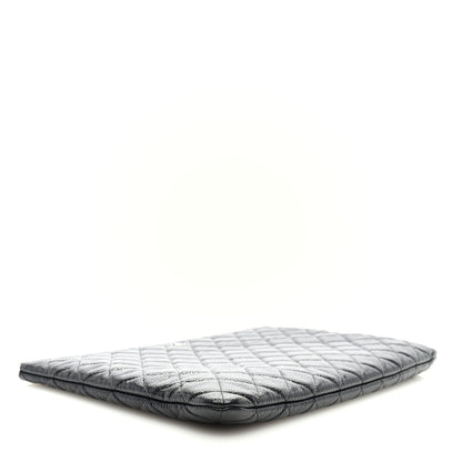 Chanel Caviar Quilted Large Cosmetic Case Black 4 of 7