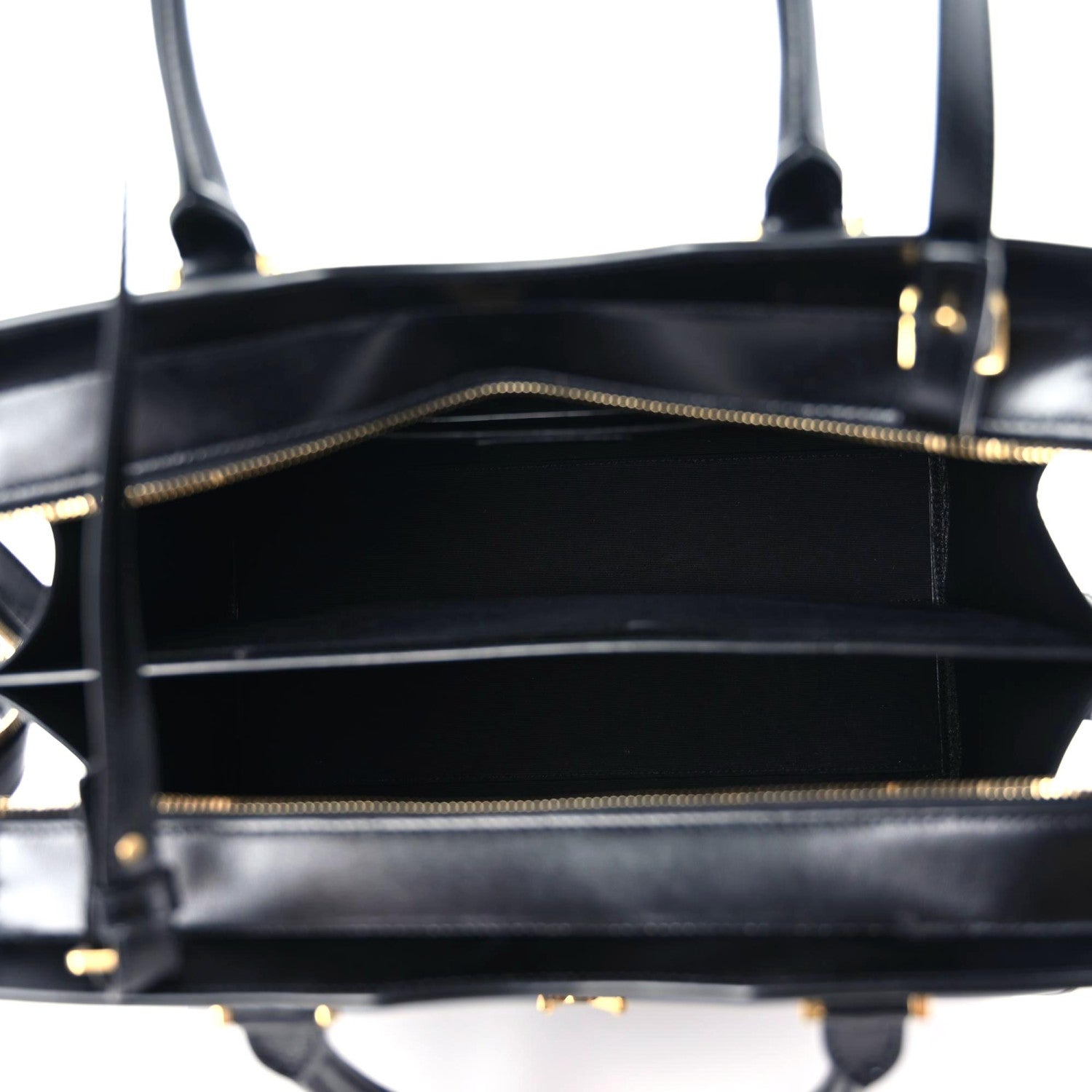 Saint Laurent Shiny Calfskin Large Uptown Tote Black 15 of 24