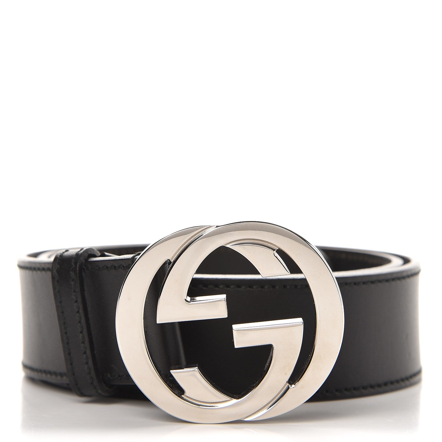 Gucci Calfskin Interlocking G 40mm Belt 95 38 Black 1 of 5