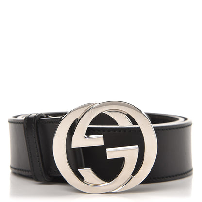 Gucci Calfskin Interlocking G 40mm Belt 95 38 Black 1 of 5