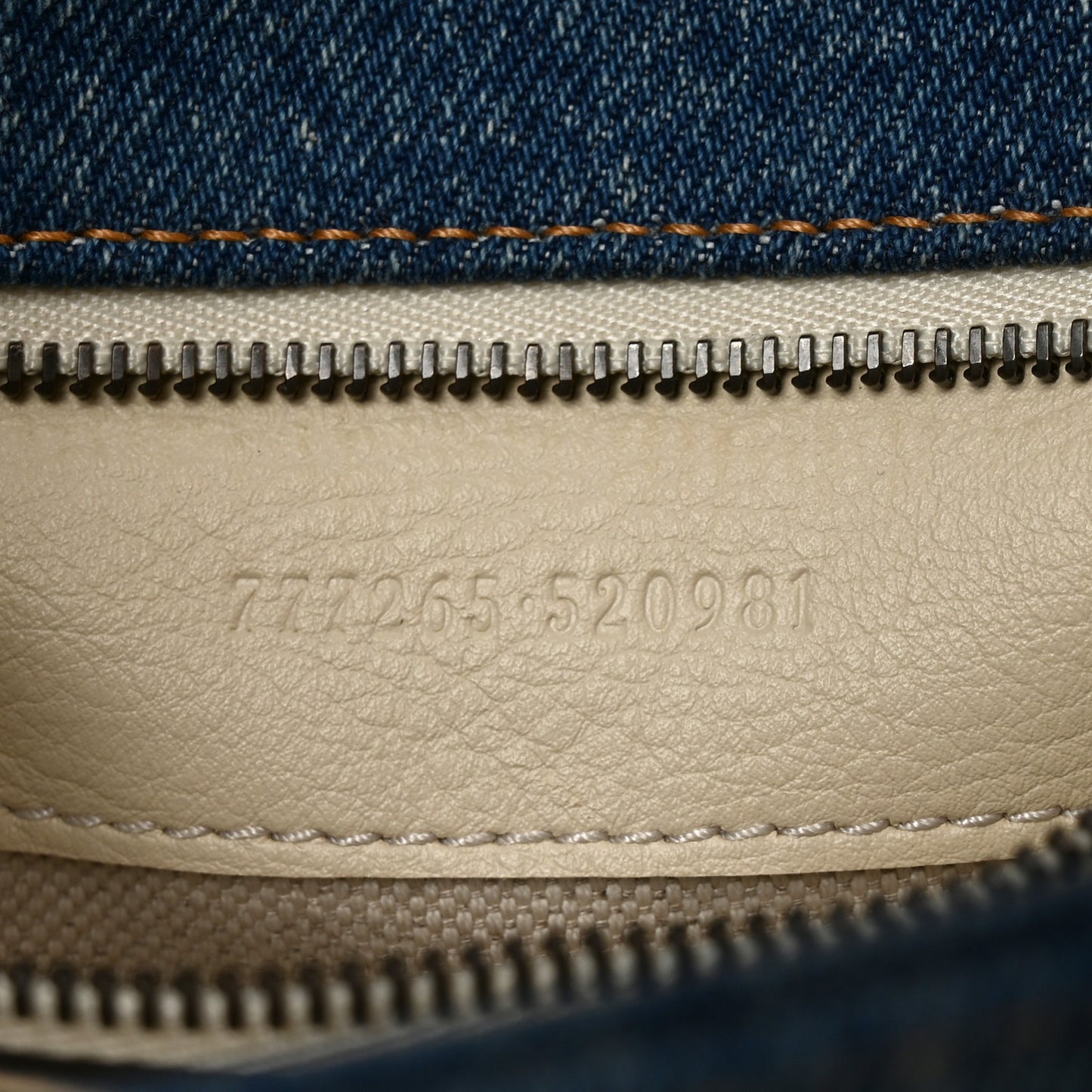 Washed Denim GG Marmont Shoulder Bag Blue