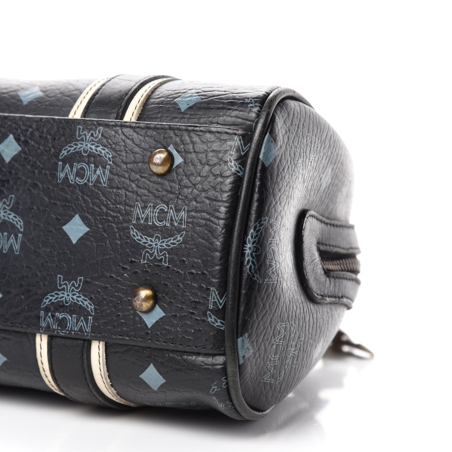 MCM Visetos Boston Bag Black 7 of 14