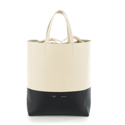 Celine Grained Calfskin Small Vertical Bi-Cabas Cream Black 1 of 7