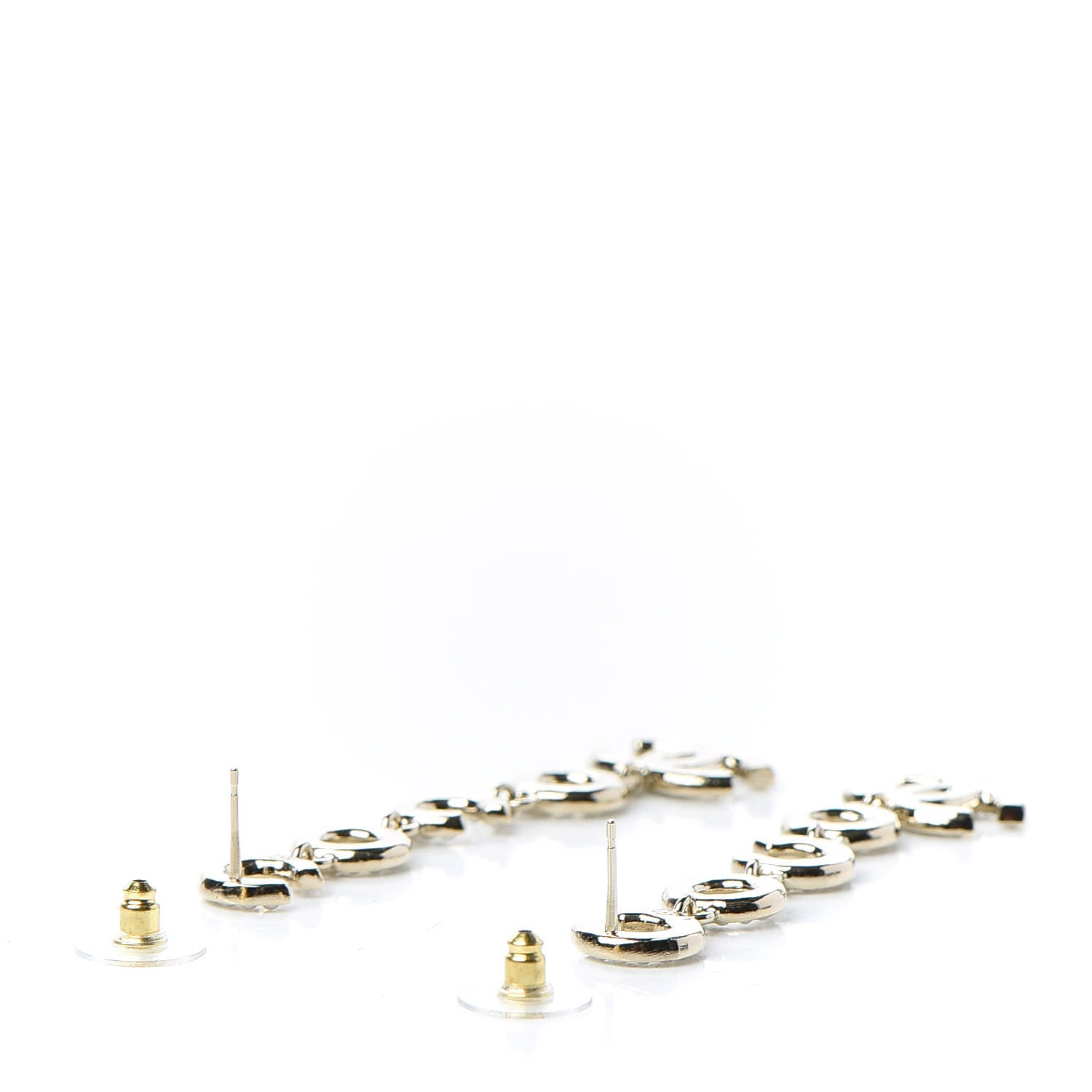 Chanel Pearl Coco Drop Earrings Gold 3 of 5
