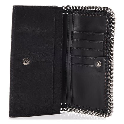 Stella McCartney Shaggy Deer Falabella Flap Wallet Black 6 of 9