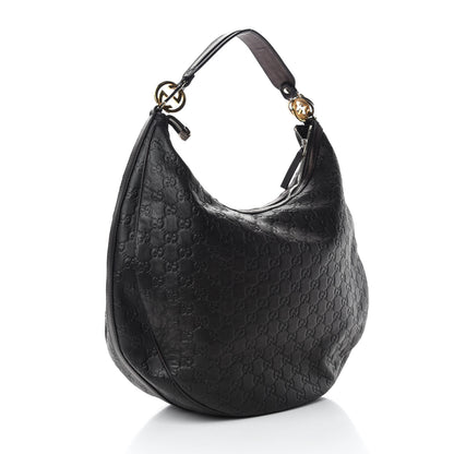 Gucci Guccissima Large GG Twins Hobo Black 3 of 10