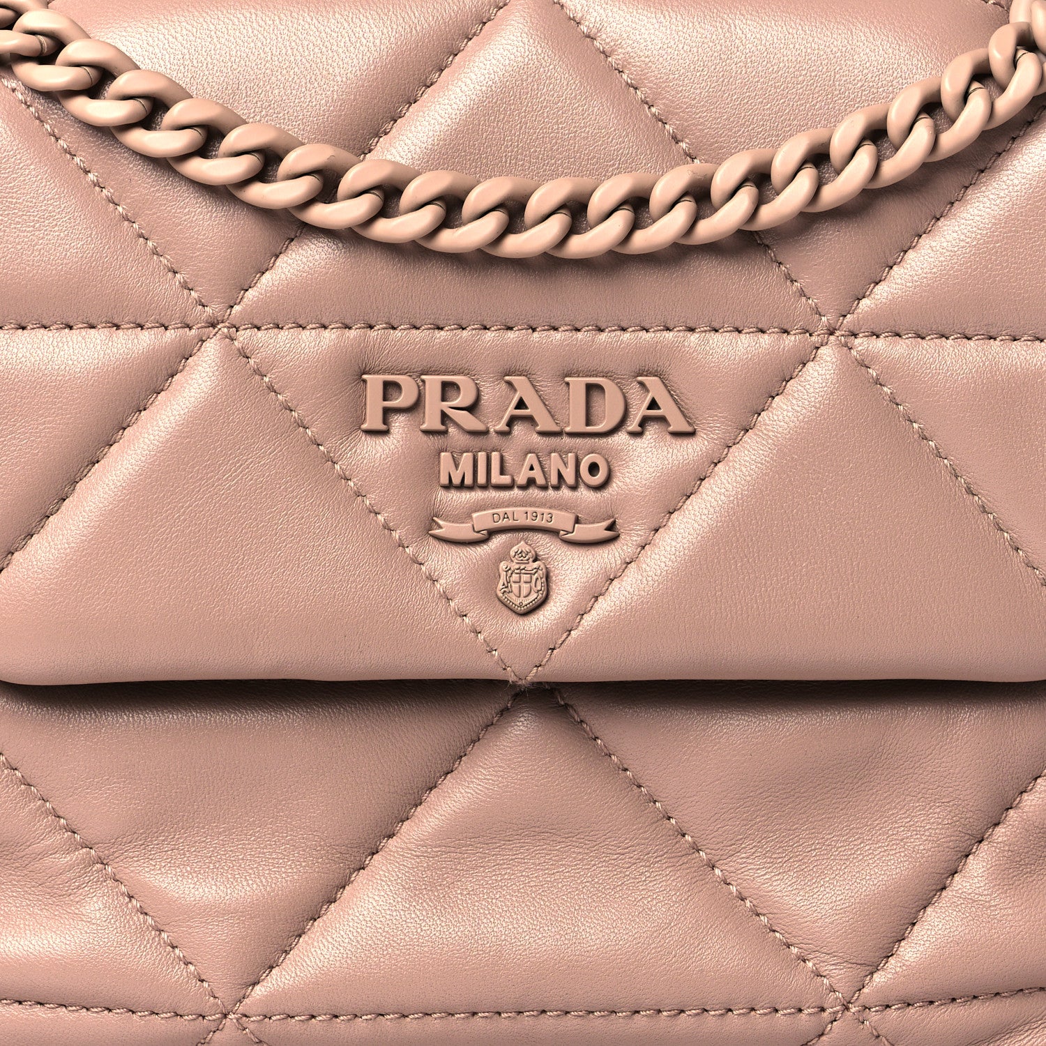 Prada Nappa Triangle Stitched Small Spectrum Bag Cipria 6 of 8