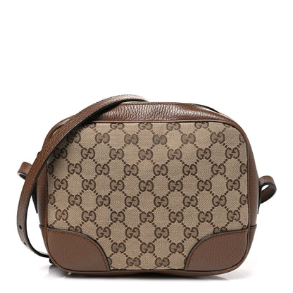 Gucci Monogram Mini Bree Messenger Bag Beige Tabacco 1 of 9