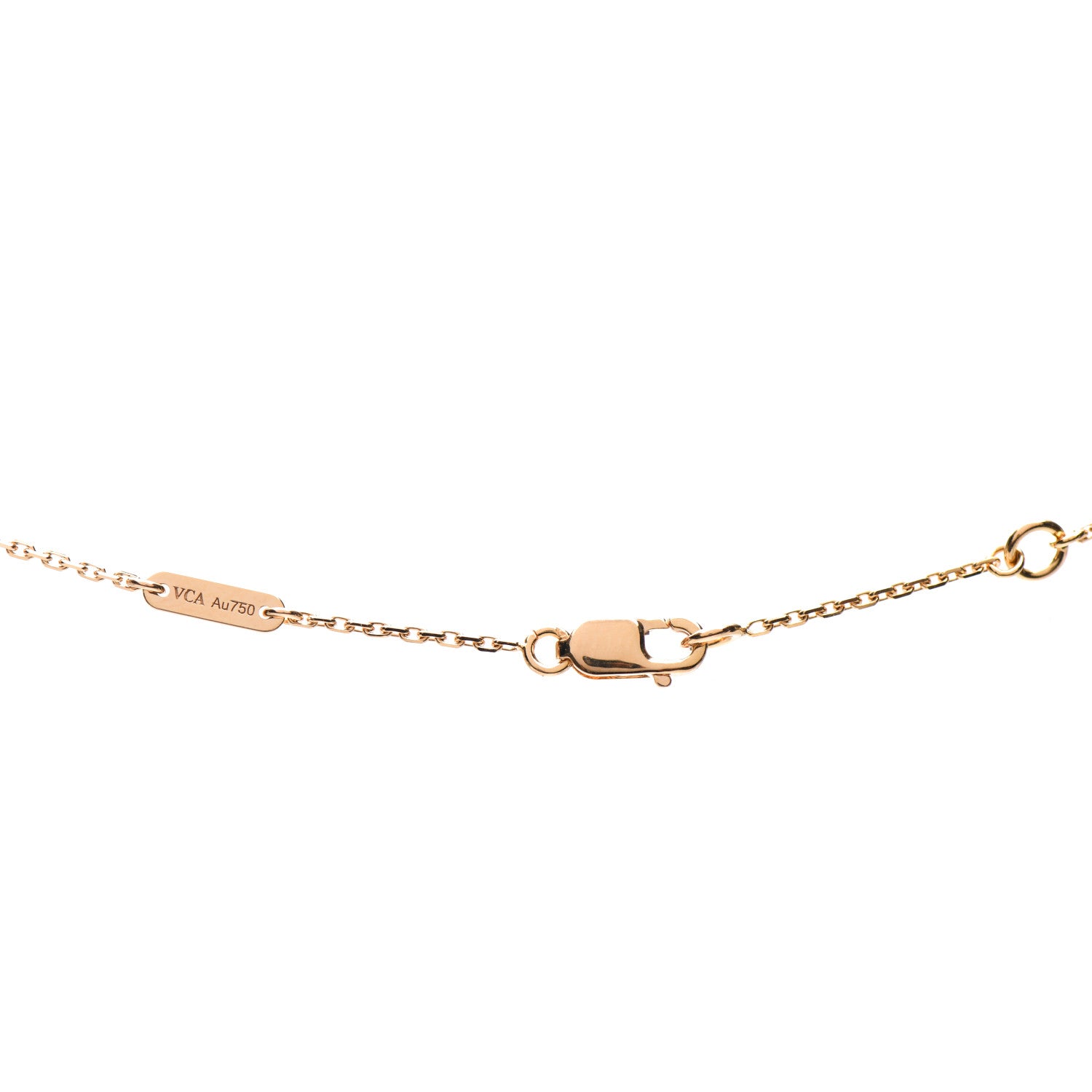 Van Cleef & Arpels 18K Rose Gold Carnelian Sweet Alhambra Pendant Necklace 4 of 5