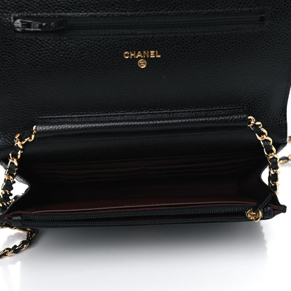 Chanel Caviar Quilted Wallet On Chain WOC Black 4 of 4