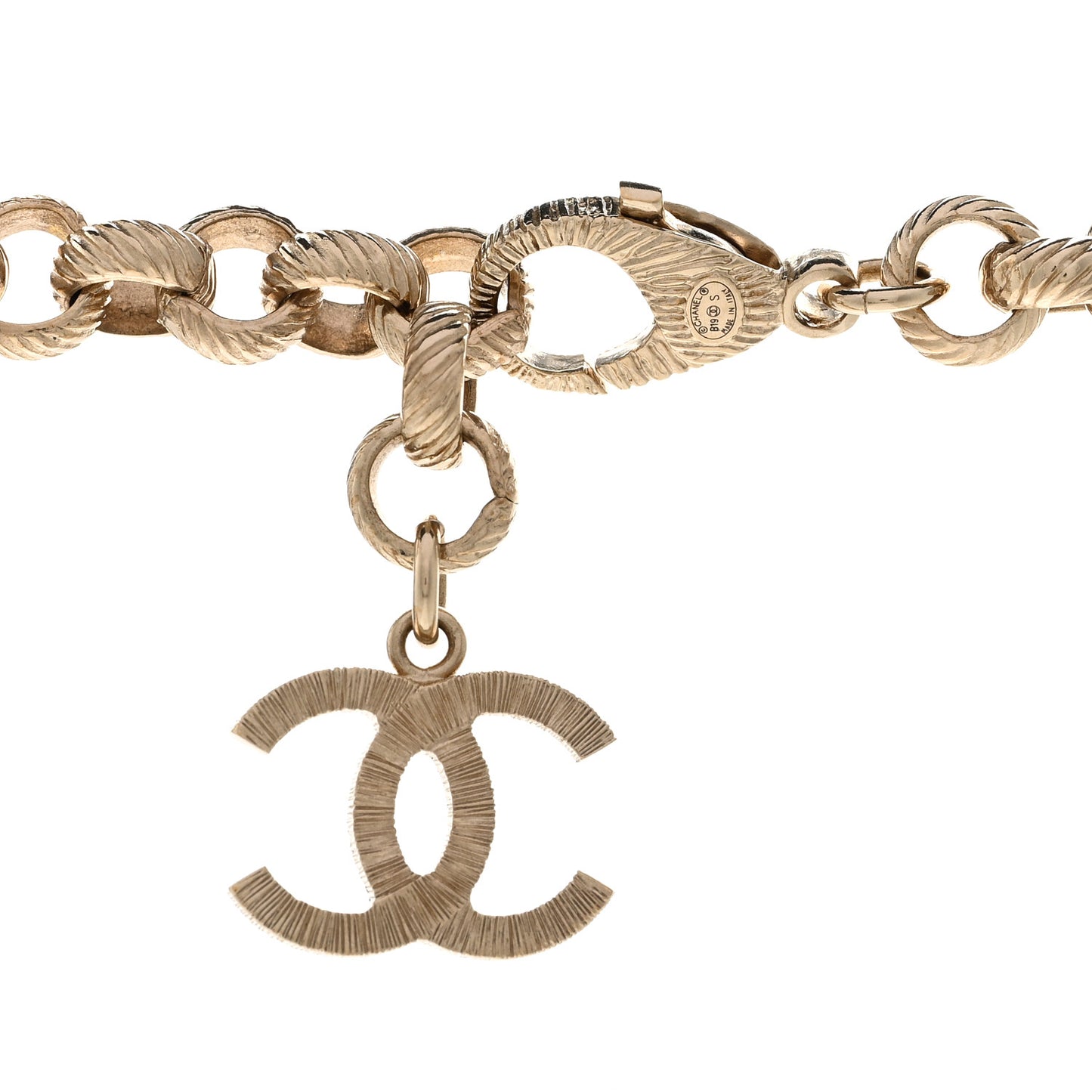 Crystal City of Lights Letter Chain Necklace Gold