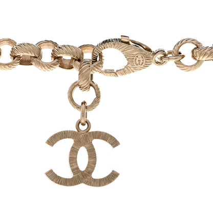 Chanel Crystal City of Lights Letter Chain Necklace Gold 5 of 5
