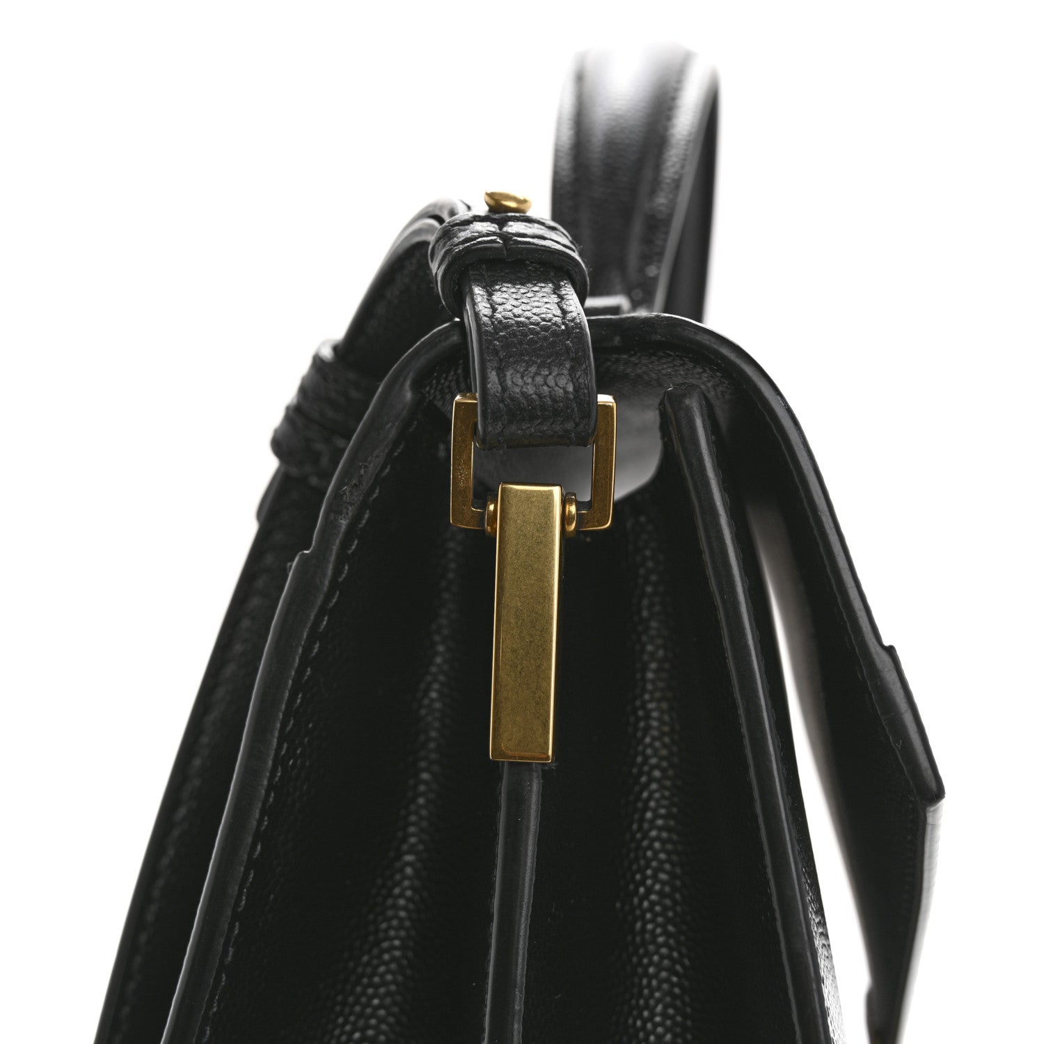 Saint Laurent Grain de Poudre Medium Classic Monogram Cassandra Top Handle Black 15 of 15