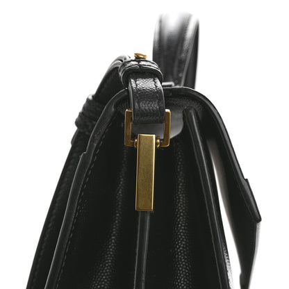 Saint Laurent Grain de Poudre Medium Classic Monogram Cassandra Top Handle Black 15 of 15