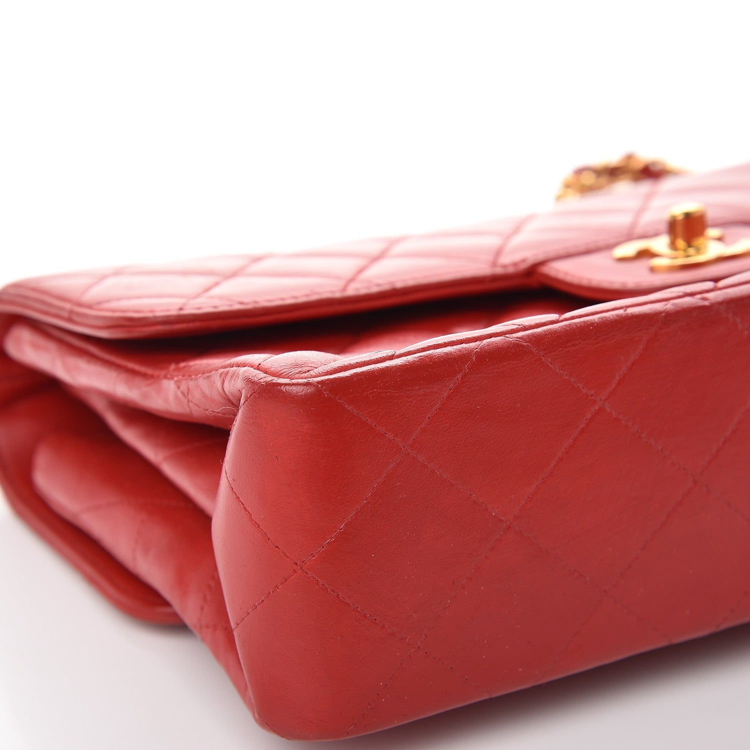 Chanel Lambskin Quilted Medium Double Sided Flap Red 12 of 13