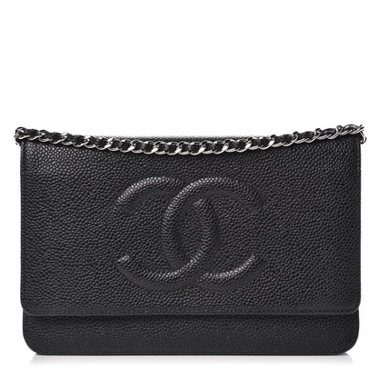 Chanel Caviar Timeless CC Wallet On Chain WOC Black 1 of 18