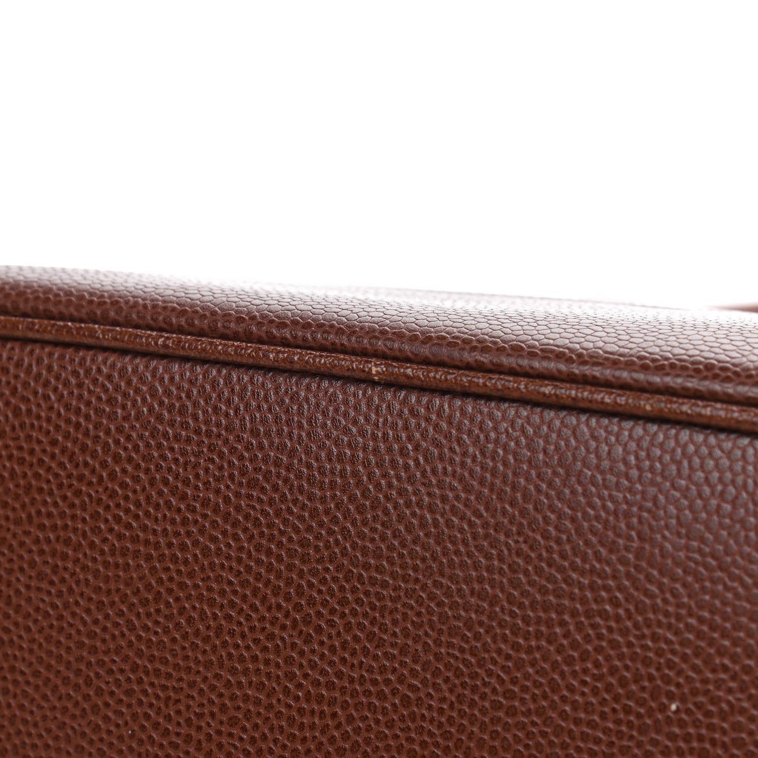 Chanel Caviar Large CC Shoulder Bag Brown 9 of 10
