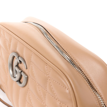 Gucci Calfskin Matelasse Aria Small GG Marmont Chain Shoulder Bag Camelia 12 of 12