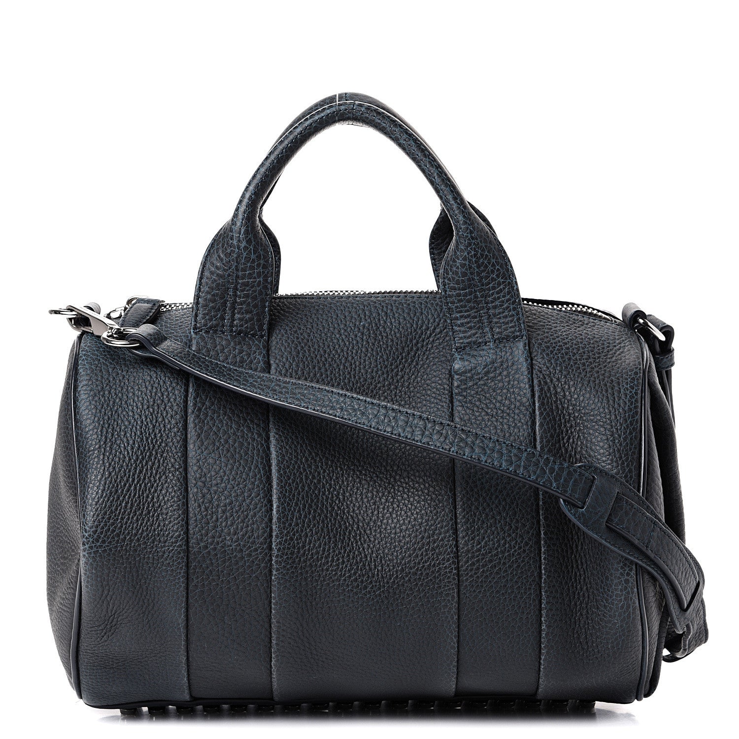 Alexander Wang Pebbled Thermo-Reactive Lambskin Rocco Poseidon Galaxy Blue Silver Hardware 1 of 12