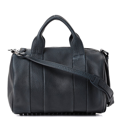 Alexander Wang Pebbled Thermo-Reactive Lambskin Rocco Poseidon Galaxy Blue Silver Hardware 1 of 12