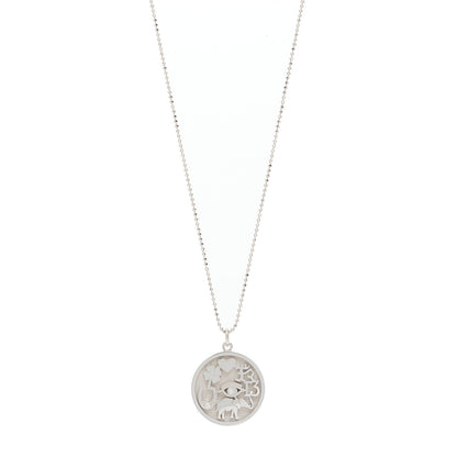 Jennifer Meyer 18K White Gold Diamond Good Luck Pendant Necklace 1 of 6