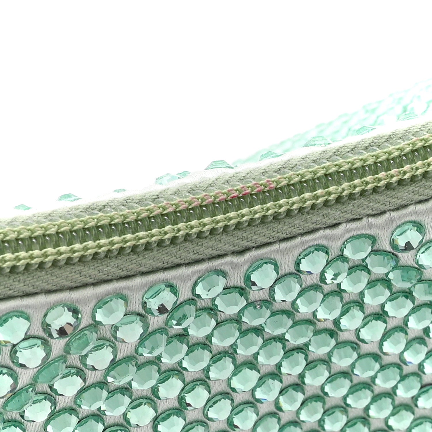 Prada Satin Crystal Mini Re-Edition 2000 Bag Acqua 11 of 12