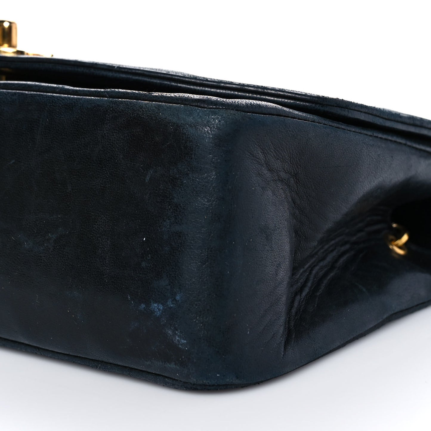 Lambskin Quilted Small Single Flap Black