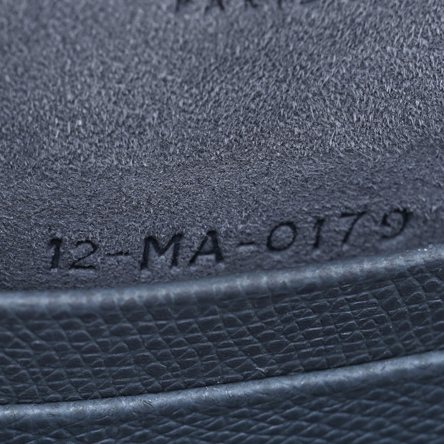 Grained Calfskin Saddle Belt Bag Denim Blue