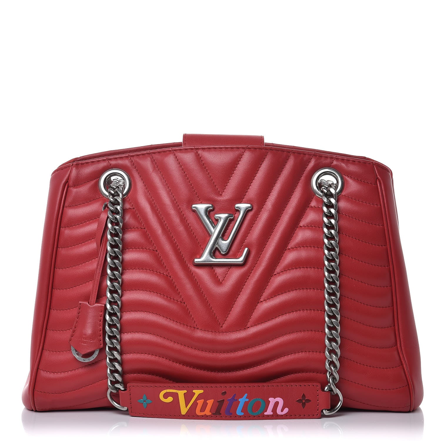 Louis Vuitton Calfskin New Wave Chain Tote Ecarlate 1 of 12