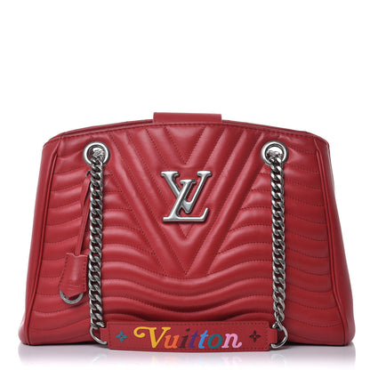 Louis Vuitton Calfskin New Wave Chain Tote Ecarlate 1 of 12