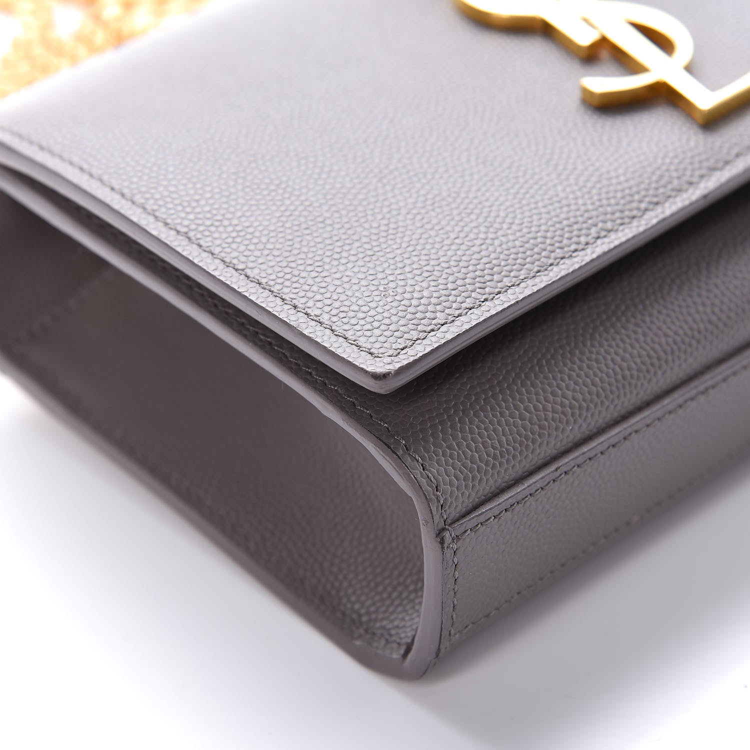Saint Laurent Grain De Poudre Small Monogram Kate Satchel Fog 10 of 15