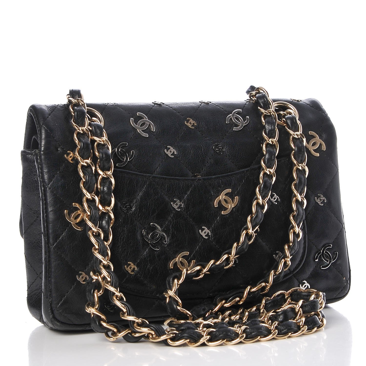 Chanel Calfskin CC Punk 2.55 Reissue 224 Flap Black 3 of 11