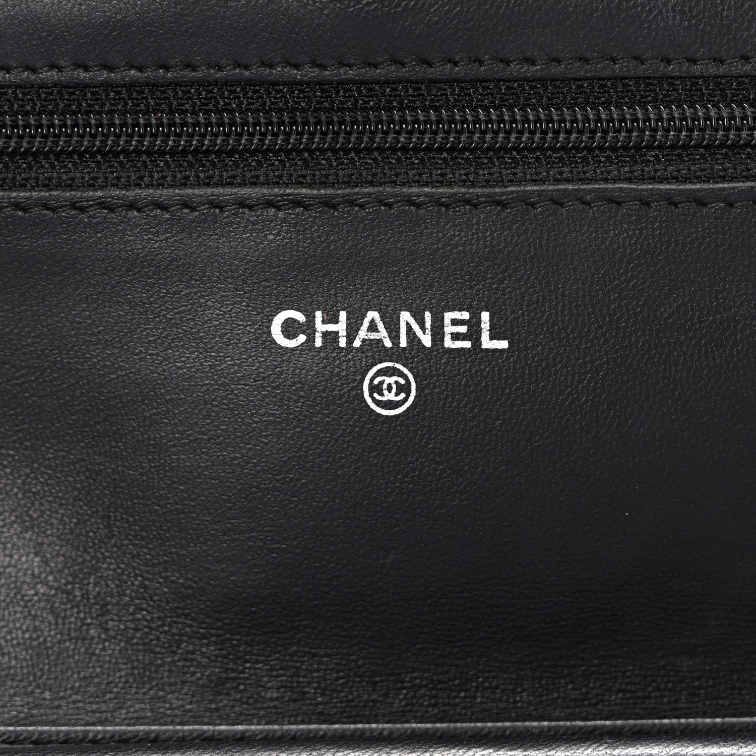 Chanel Lambskin Quilted Wallet On Chain WOC Black 6 of 12