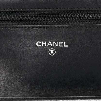 Chanel Lambskin Quilted Wallet On Chain WOC Black 6 of 12