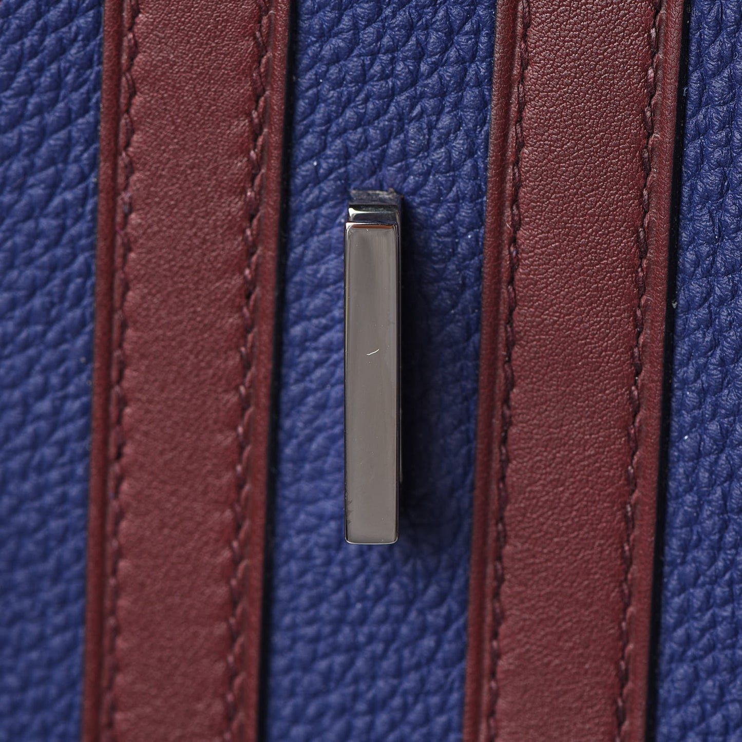 Togo Swift Officier Birkin 40 Bleu Encre Bordeaux