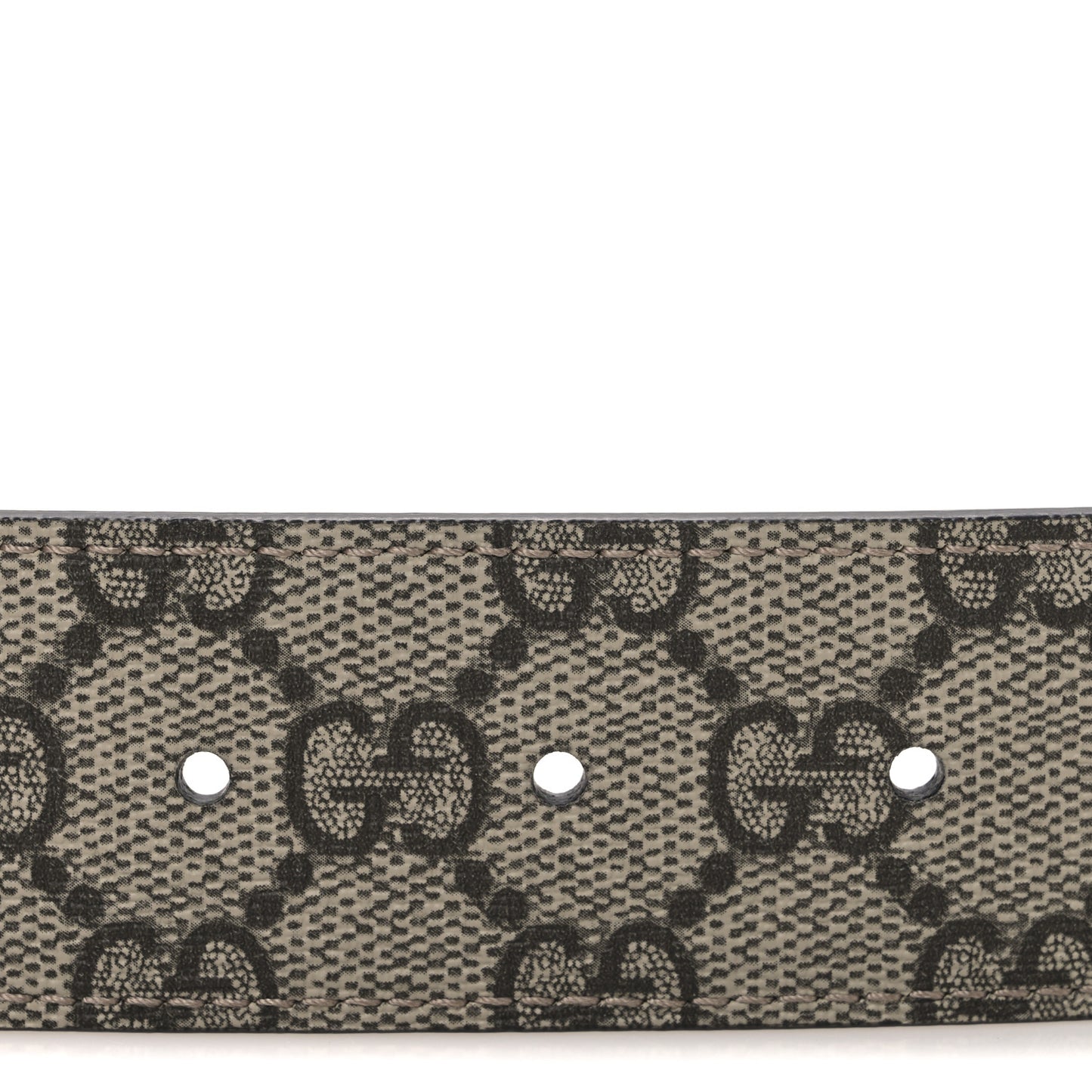 GG Supreme Monogram Plutone Calfskin Double G Reversible 37mm Belt  75 30 Beige Ebony Souffle Rose