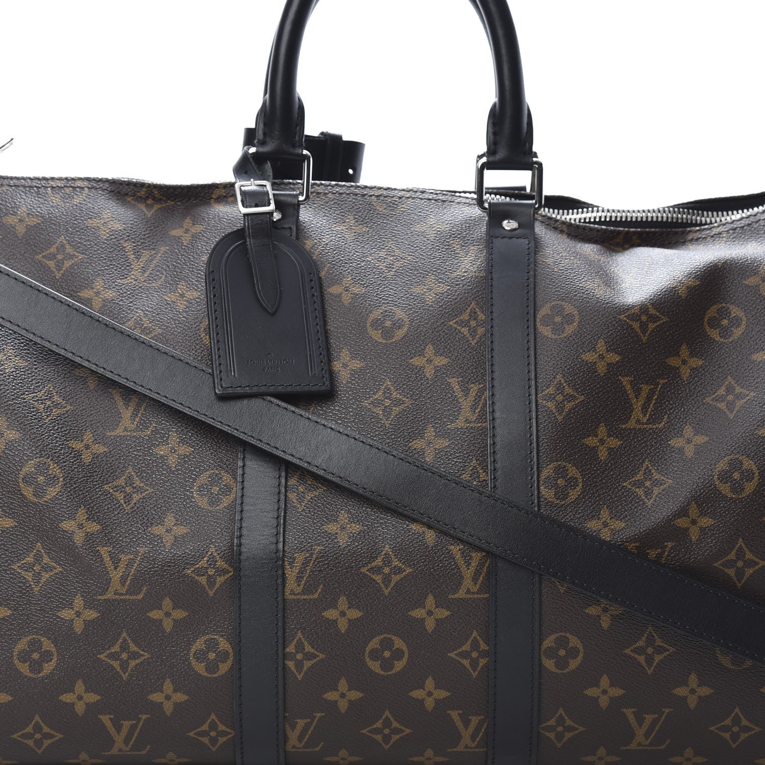 Louis Vuitton Monogram Macassar Keepall Bandouliere 45 7 of 10