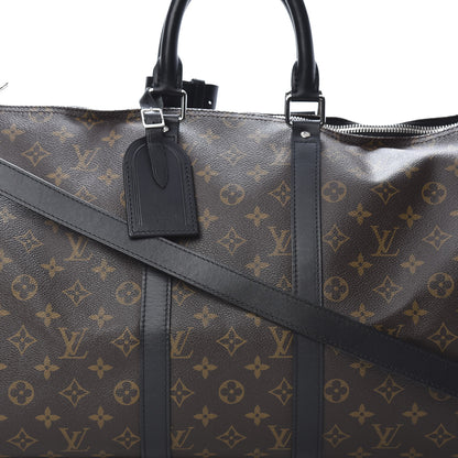 Louis Vuitton Monogram Macassar Keepall Bandouliere 45 7 of 10