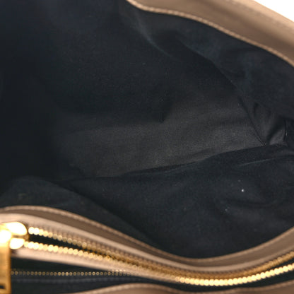 Saint Laurent Calfskin Y Quilted Monogram Medium Loulou Chain Satchel Dark Beige 5 of 9
